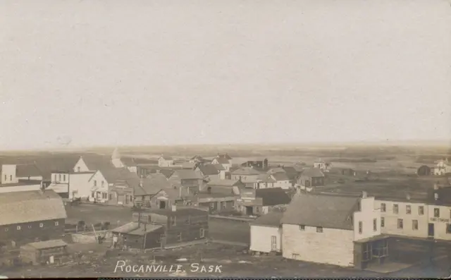 Aerial view of Rocanville town