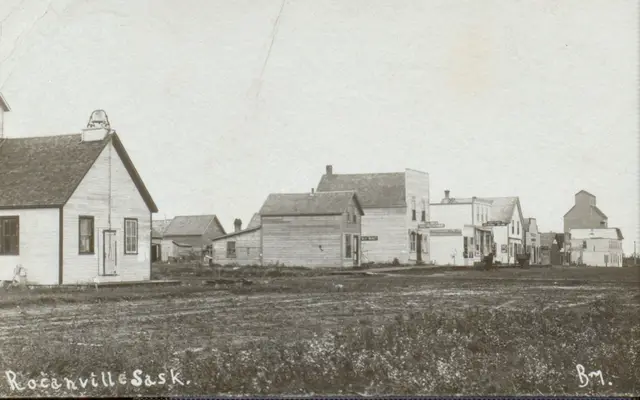 Early street scene in Rocanville